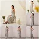 Blue Cyan Floral Dress