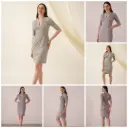 Grey Cotton Knit Office-Wear