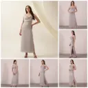 Grey Long Fall Dress