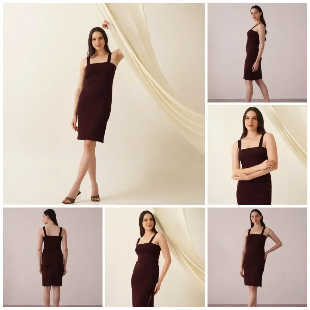 Maroon Strap Little Dress