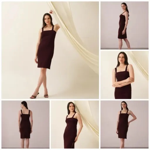 Maroon Strap Little Dress